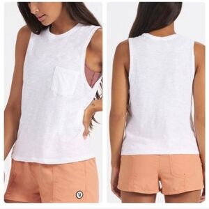 VUORI Sunset Tank Top White Sleeveless Shirt S